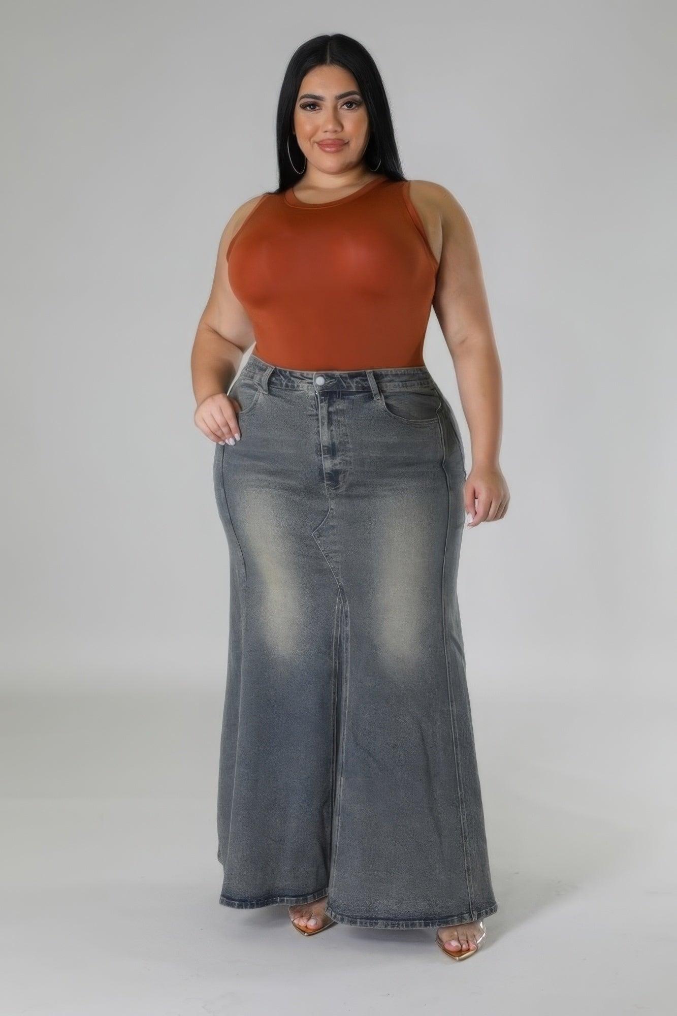 High-waisted Stretch Skirt | Mixtshop LLC