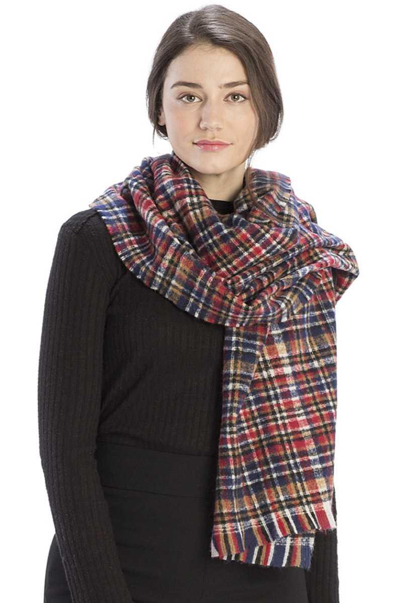 Colored Plaid Checkered Scarf Secondary image