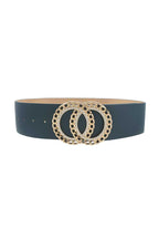 Double Circle Chain And Rhinestone Trim Design Belt | Mixtshop LLC