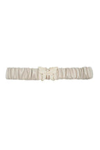 Rhinestone Pave Butterfly Ruched Elastic Back Belt | Mixtshop LLC