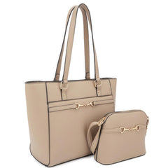2in1 Smooth Matching Shoulder Tote Bag With Crossbody Set | Mixtshop LLC