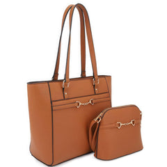 2in1 Smooth Matching Shoulder Tote Bag With Crossbody Set | Mixtshop LLC