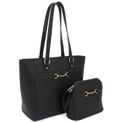 2in1 Smooth Matching Shoulder Tote Bag With Crossbody Set | Mixtshop LLC