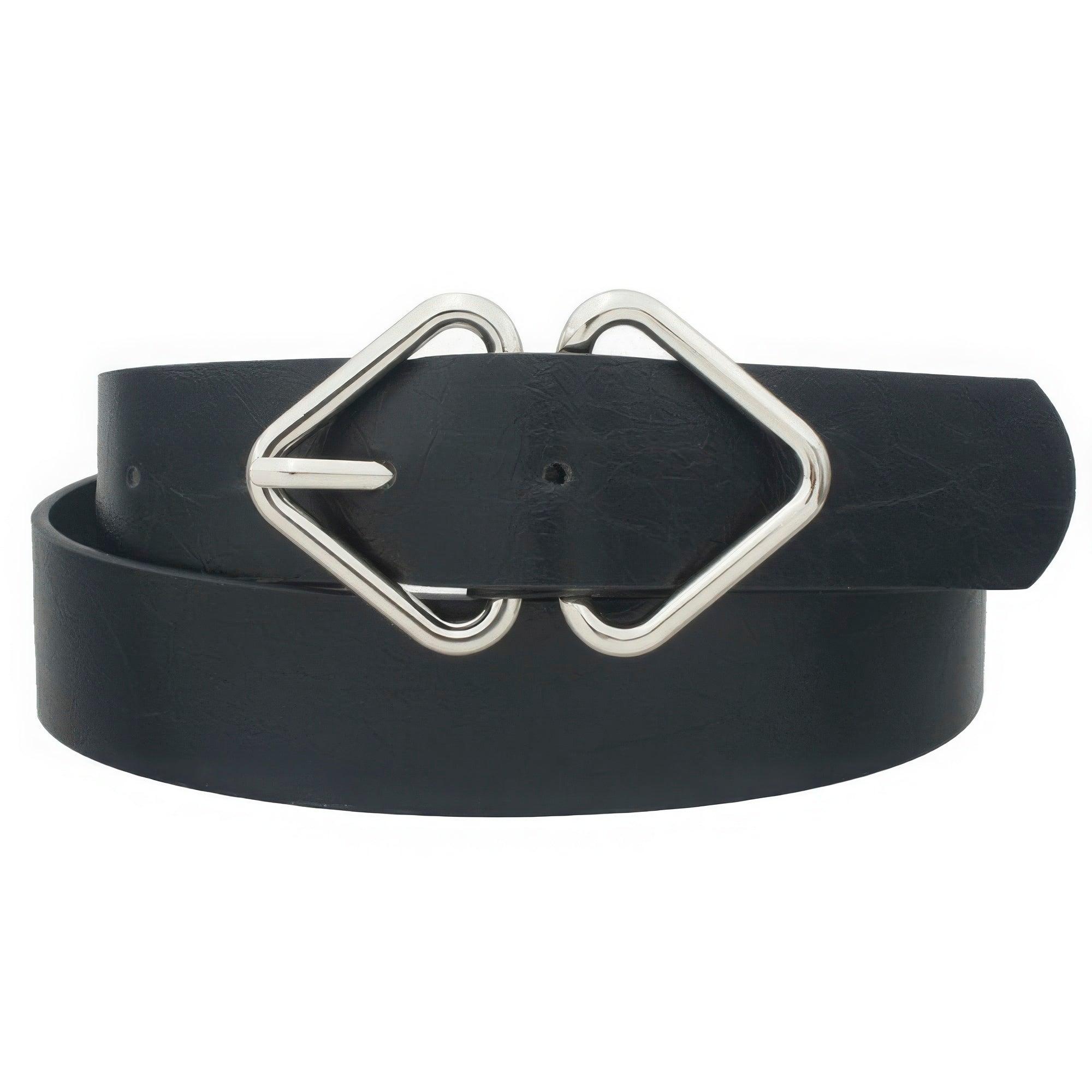 Mirrored Triangle Cracked Pu Buckle Belt | Mixtshop LLC