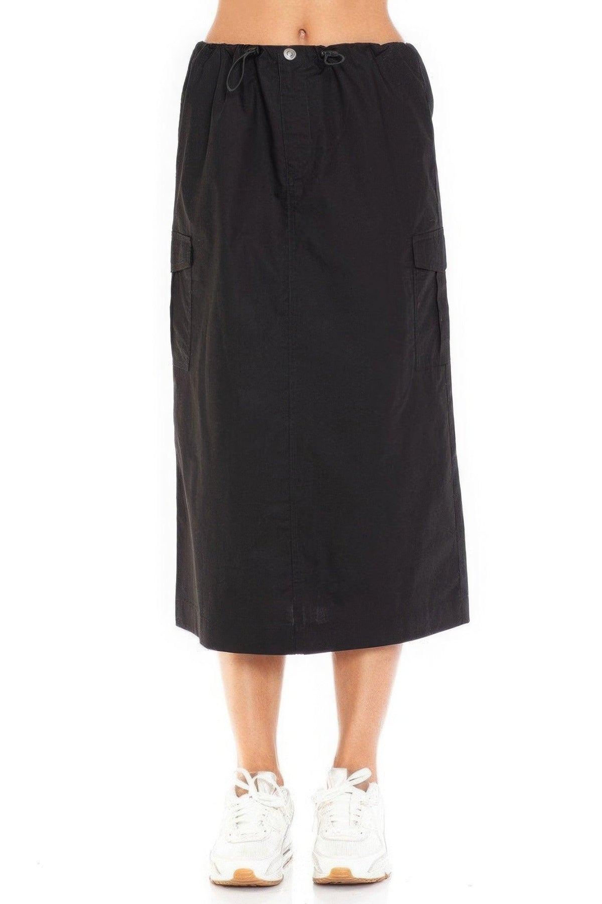 Cargo Skirt With Drawstring Midi Skirt | Mixtshop LLC