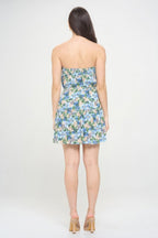 Berry Flower Ruffle Tube Top Mini Dress | Mixtshop LLC