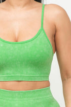 Washed Seamless Basic Tank Top And Shorts Set | Mixtshop LLC