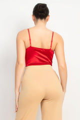 Rhinestone Strap Sweetheart Bodysuit | Mixtshop LLC