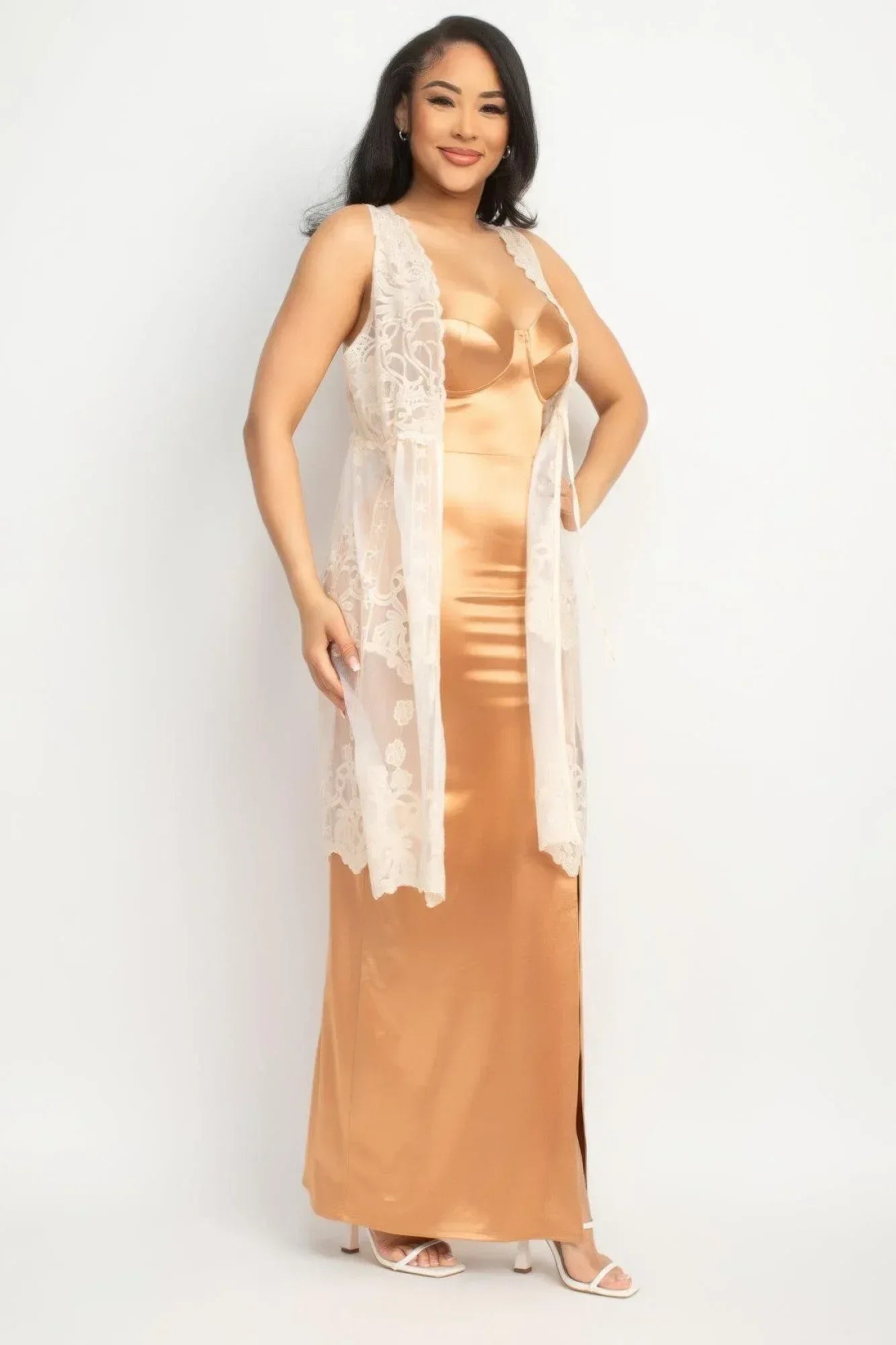 Sheer Embroidered Lace Vest | Mixtshop LLC