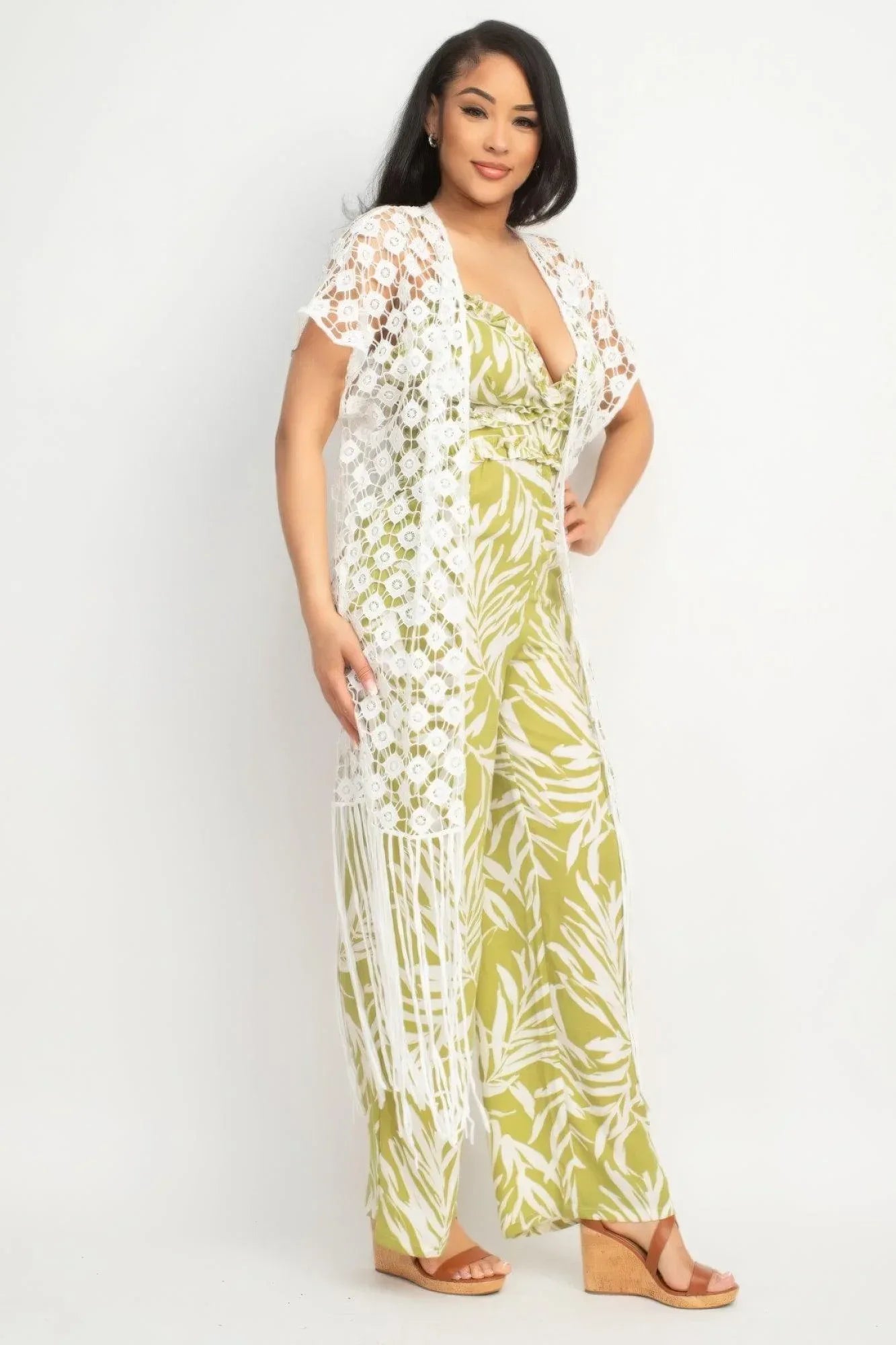 Crocheted Open-front Fringe Kimono | Mixtshop LLC