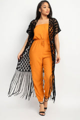 Crocheted Open-front Fringe Kimono | Mixtshop LLC