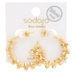 Sodajo Beaded Open Hoop Gold Dipped Earring | Mixtshop LLC