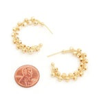 Sodajo Beaded Open Hoop Gold Dipped Earring | Mixtshop LLC