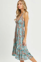 Halter Paisley Border Dress | Mixtshop LLC