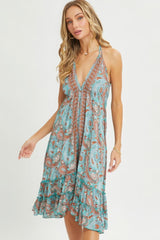 Halter Paisley Border Dress | Mixtshop LLC