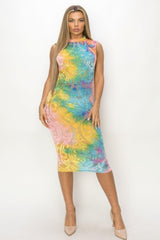 Velvet Burn Out Pattern Sexy Midi Dress | Mixtshop LLC