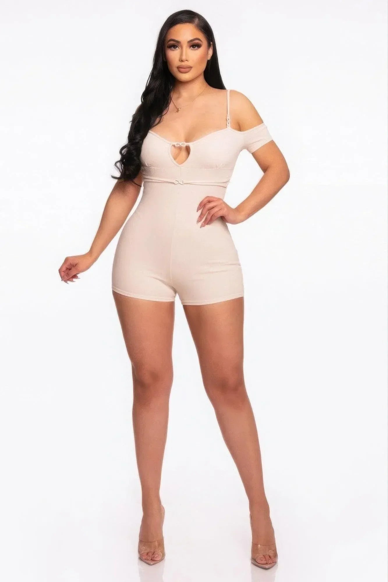 Infinity Off-shoulder Knitted Rompers | Mixtshop LLC Main image
