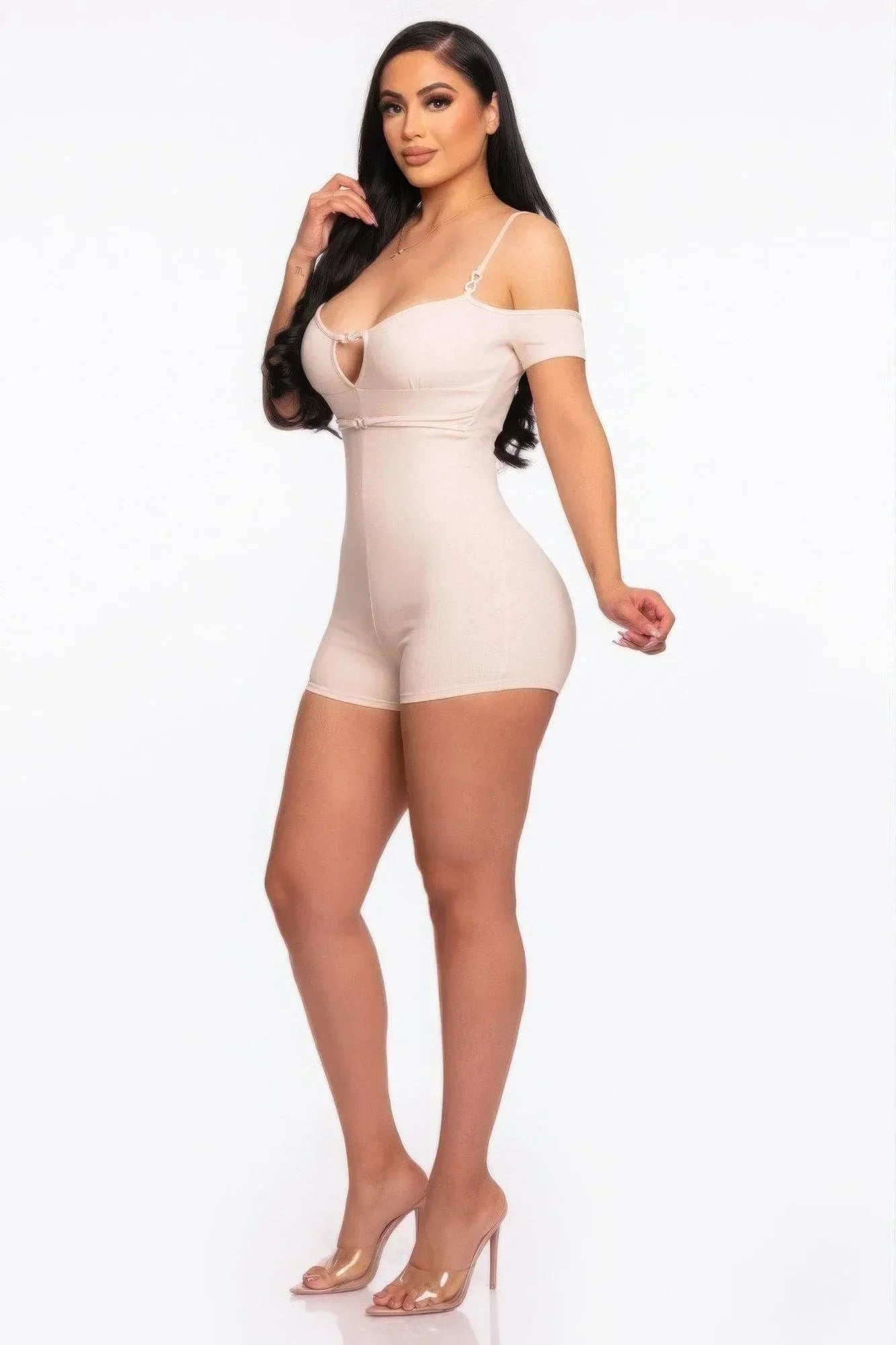 Infinity Off-shoulder Knitted Rompers Secondary image