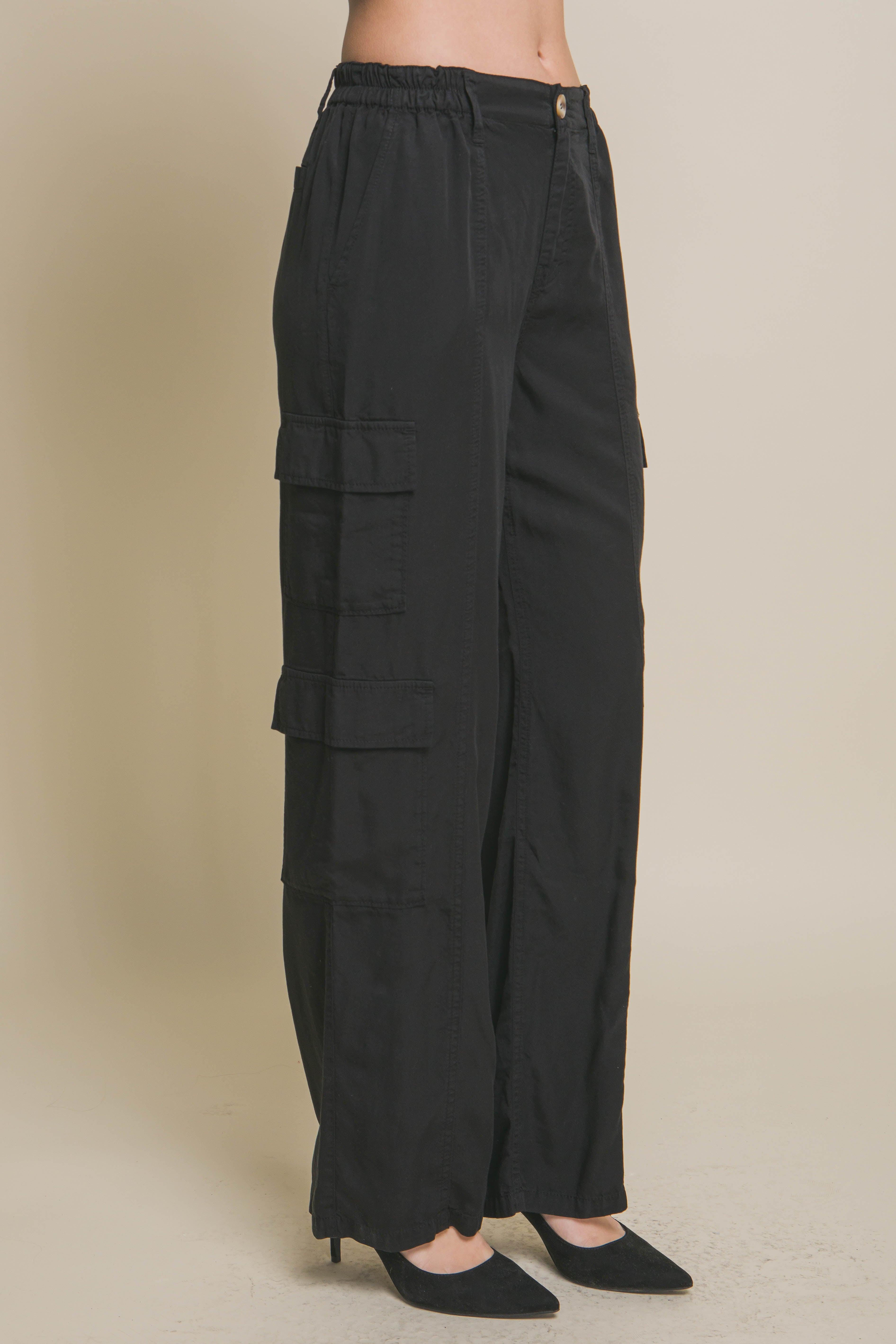 Full-length Tencel Pants With Cargo Pockets | Mixtshop LLC