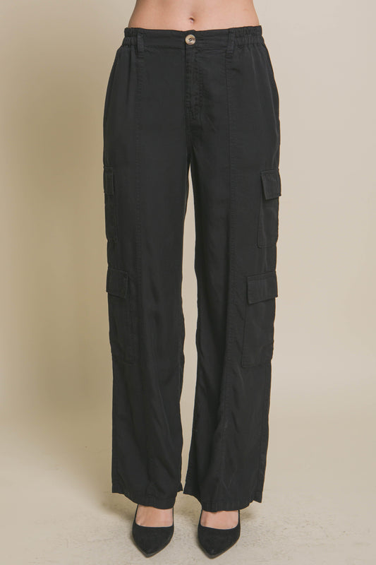 Full-length Tencel Pants With Cargo Pockets | Mixtshop LLC