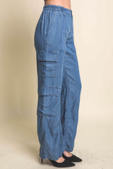 Full-length Tencel Pants With Cargo Pockets | Mixtshop LLC