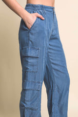 Full-length Tencel Pants With Cargo Pockets | Mixtshop LLC
