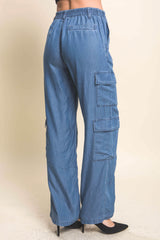 Full-length Tencel Pants With Cargo Pockets | Mixtshop LLC