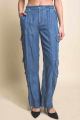 Full-length Tencel Pants With Cargo Pockets | Mixtshop LLC