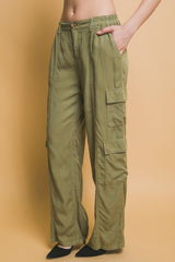 Full-length Tencel Pants With Cargo Pockets | Mixtshop LLC