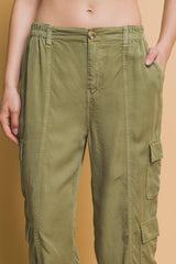 Full-length Tencel Pants With Cargo Pockets | Mixtshop LLC