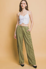 Full-length Tencel Pants With Cargo Pockets | Mixtshop LLC