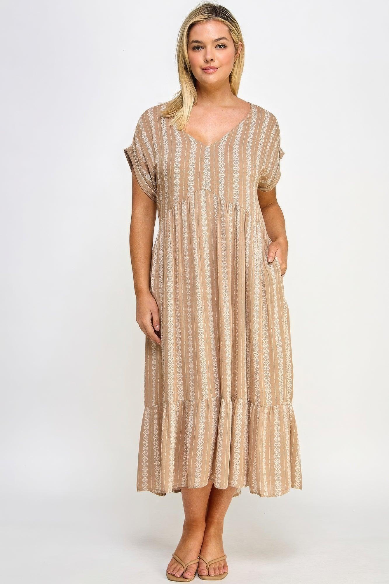 Boho Maxi Dress W/ Slip Secondary image