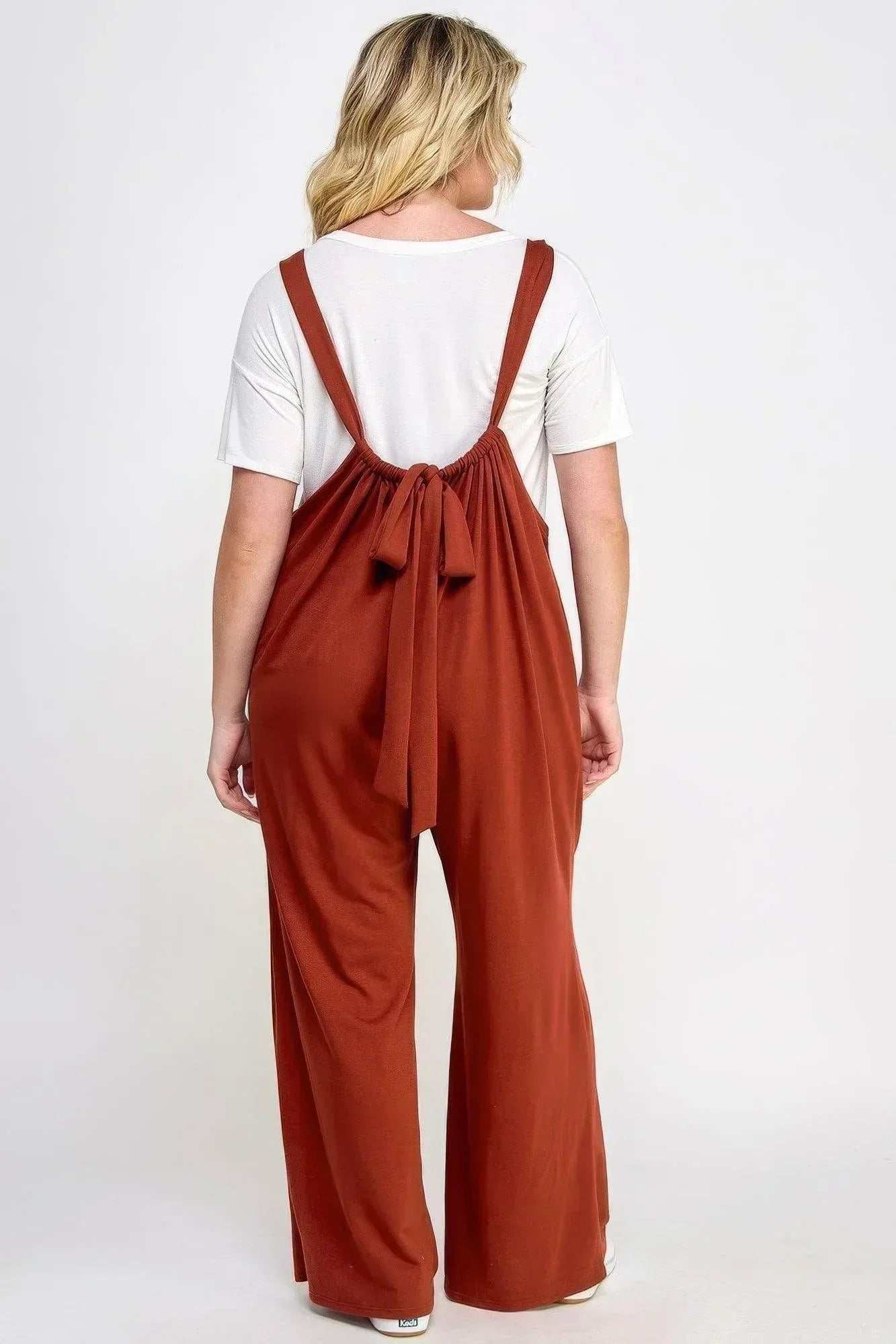 French Terry Wide Leg Jumpsuit Overalls | Mixtshop LLC