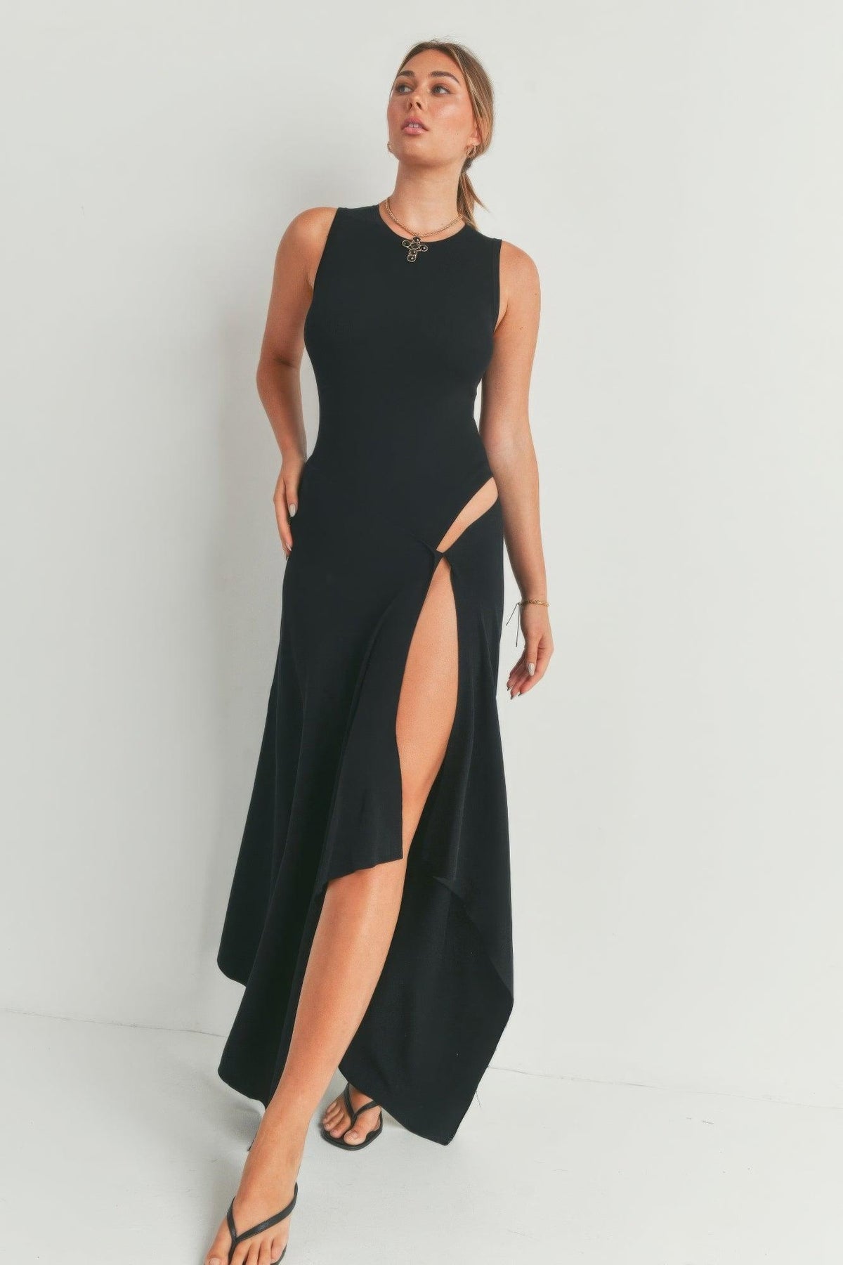 Maxi Dress With Slit | Mixtshop LLC