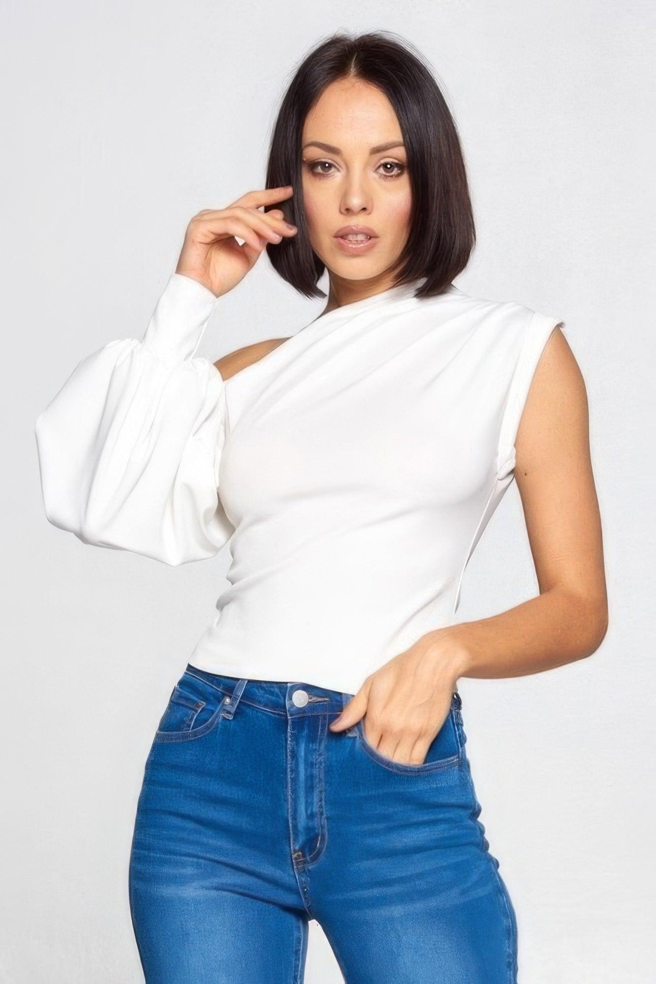 Ladies One-shoulder Top | Mixtshop LLC