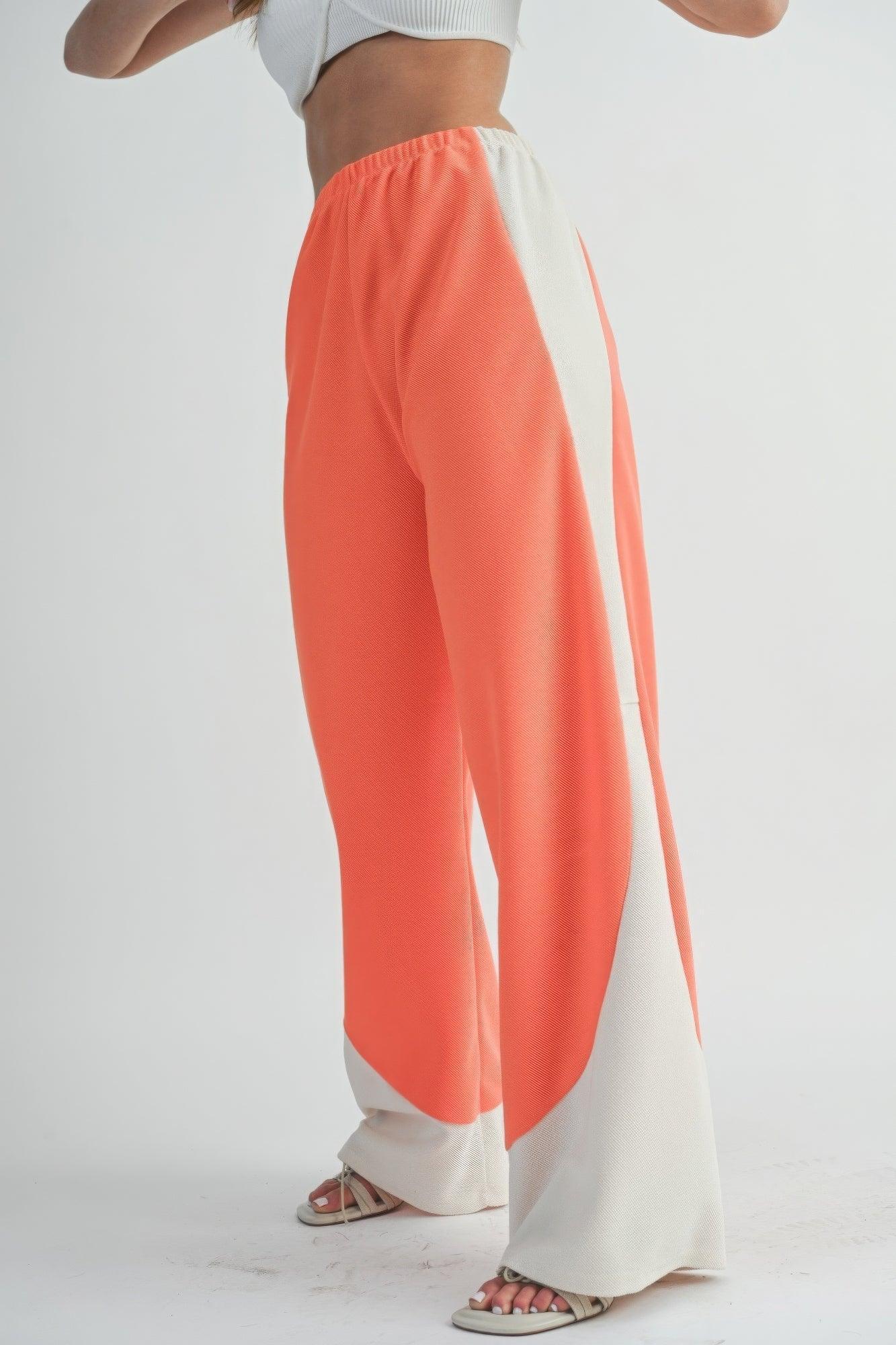 Two Toned Wide Leg Pants | Mixtshop LLC