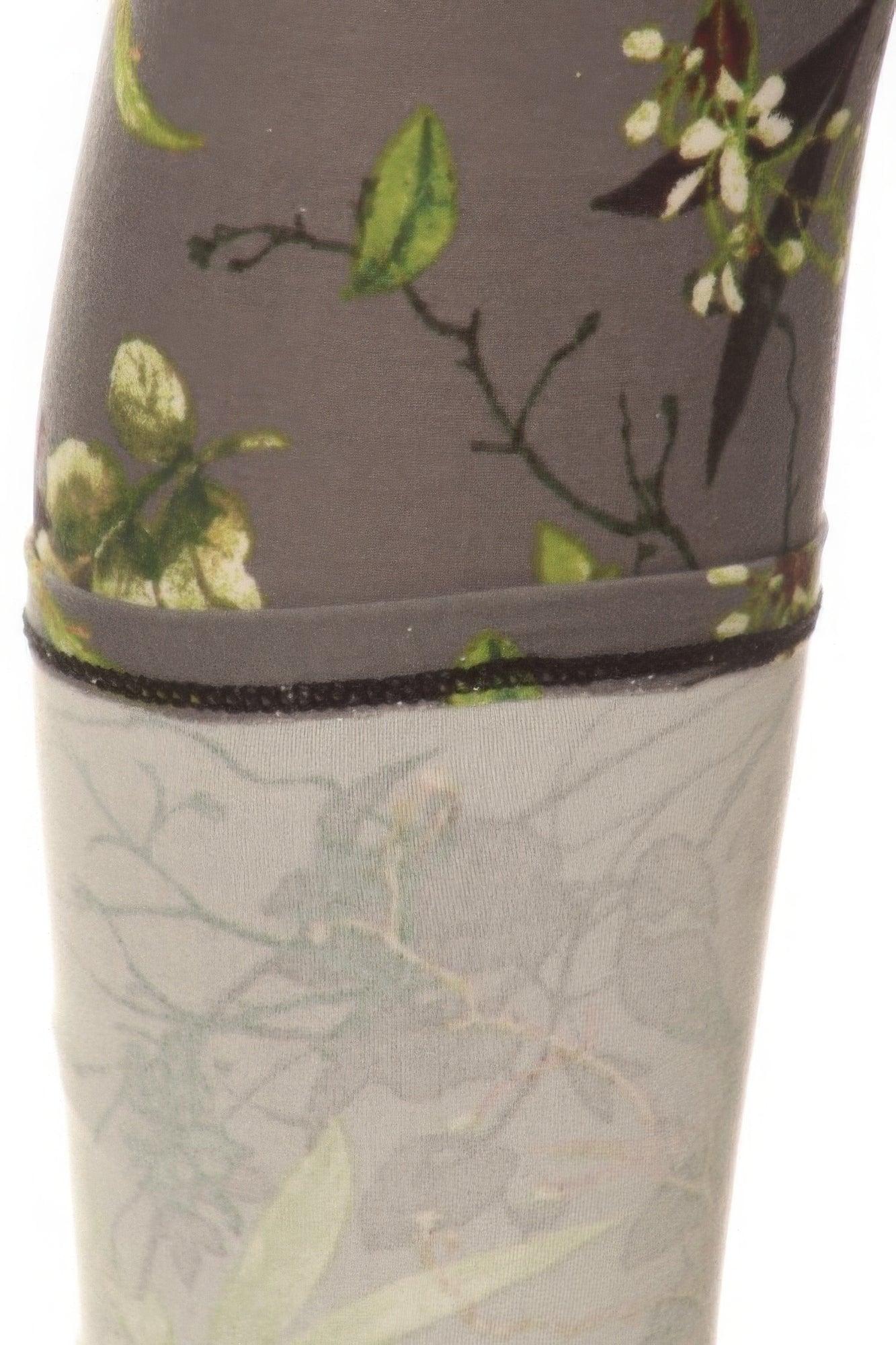 Floral Printed High Waisted Leggings With An Elastic Waist | Mixtshop LLC