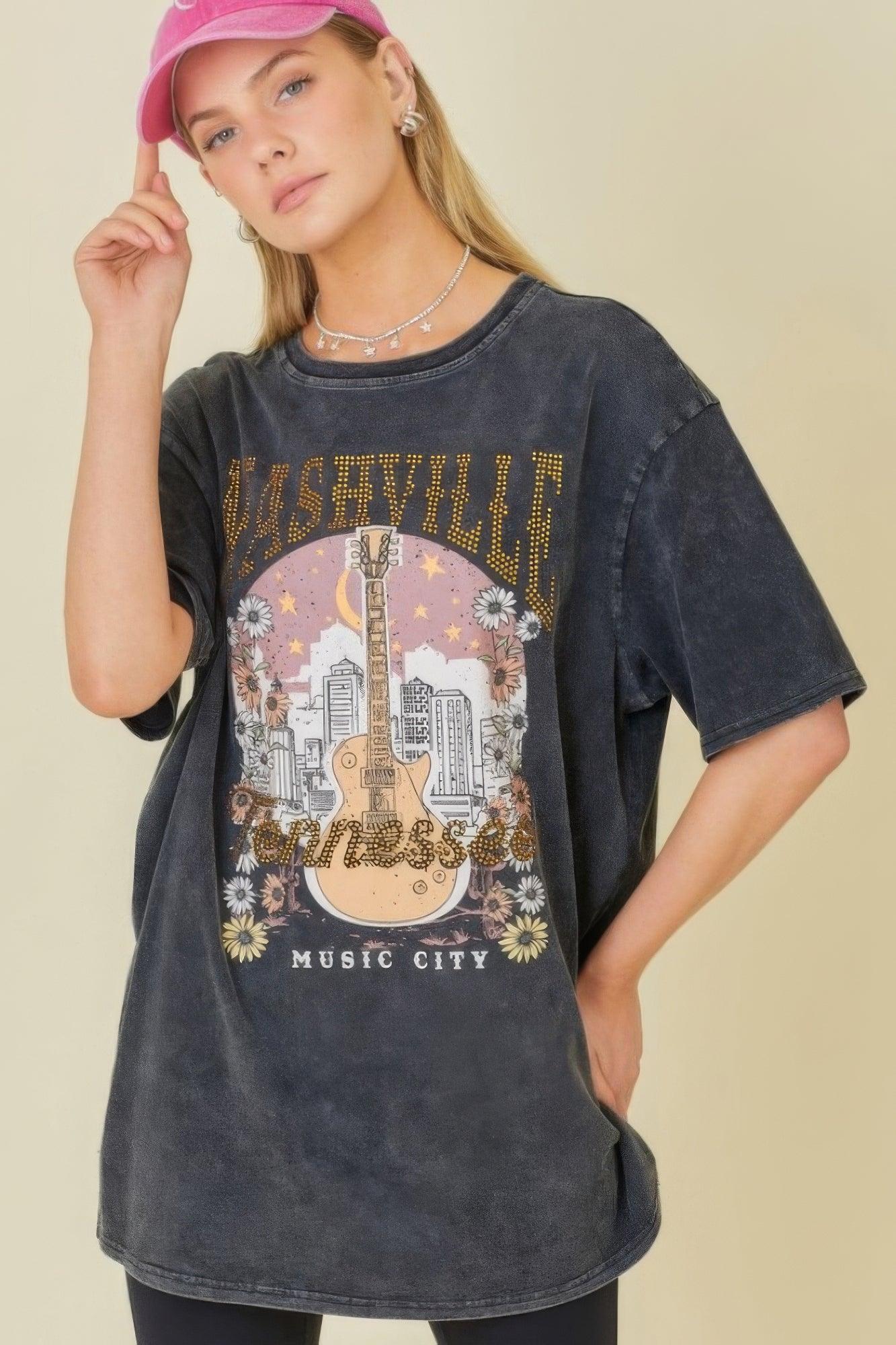 Washing Nashville Music City Graphic T-shirts Secondary image
