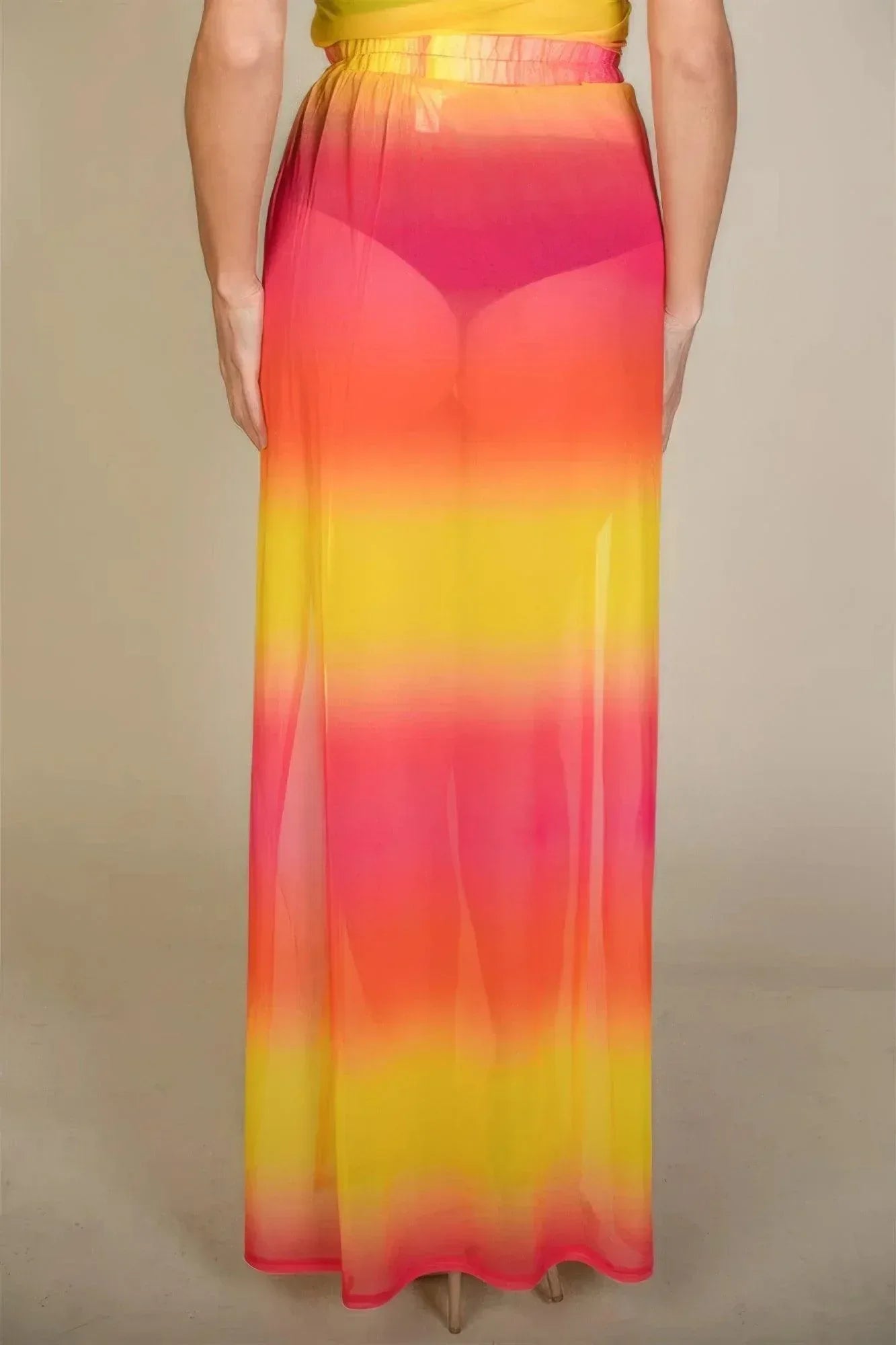 High Split Mesh Sheer Maxi Skirt | Mixtshop LLC