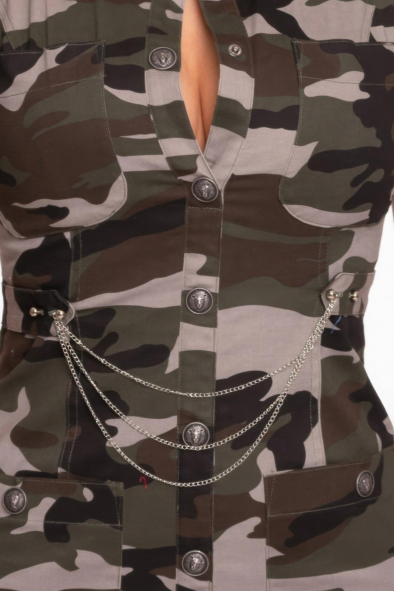 Chain Mini Utility Dress | Mixtshop LLC