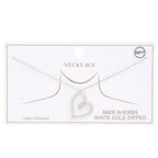 Abstract Heart Rhinestone Gold Dipped Necklace | Mixtshop LLC