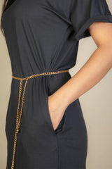 Side Pocket Double Folded Mini Dress | Mixtshop LLC
