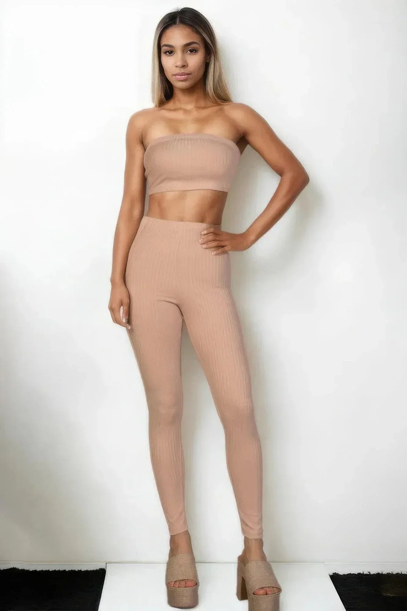 Ribbed Tube Top & Leggings Set | Mixtshop LLC