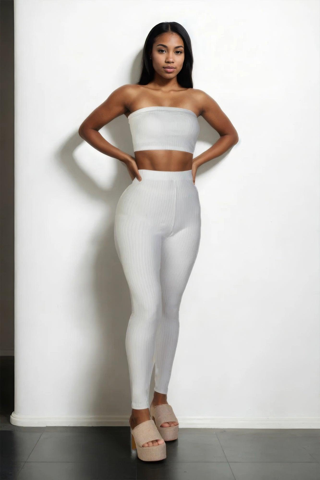 Ribbed Tube Top & Leggings Set | Mixtshop LLC