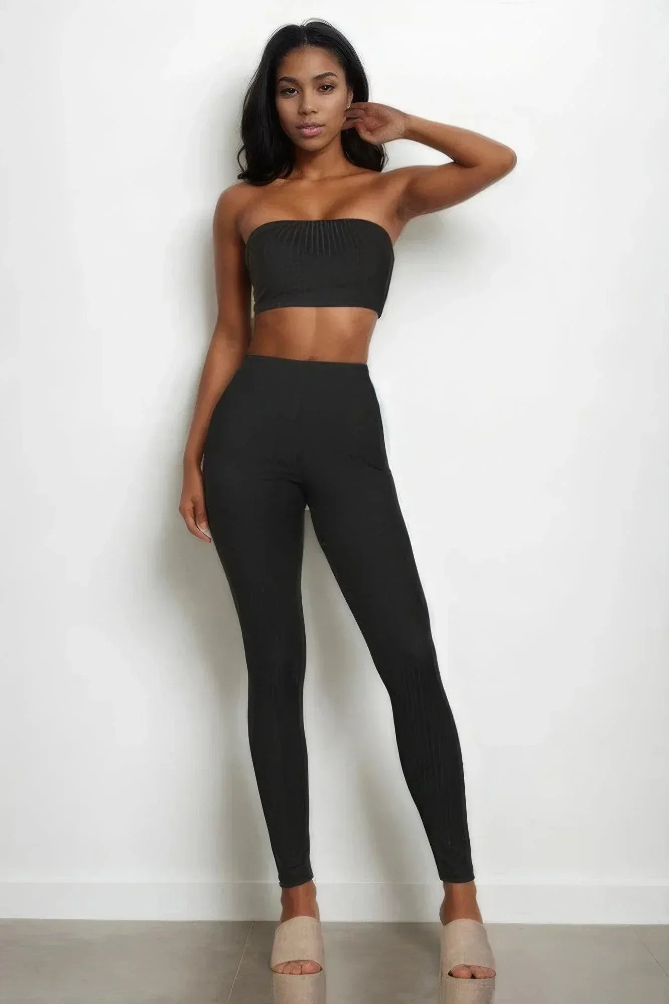 Ribbed Tube Top & Leggings Set Secondary image