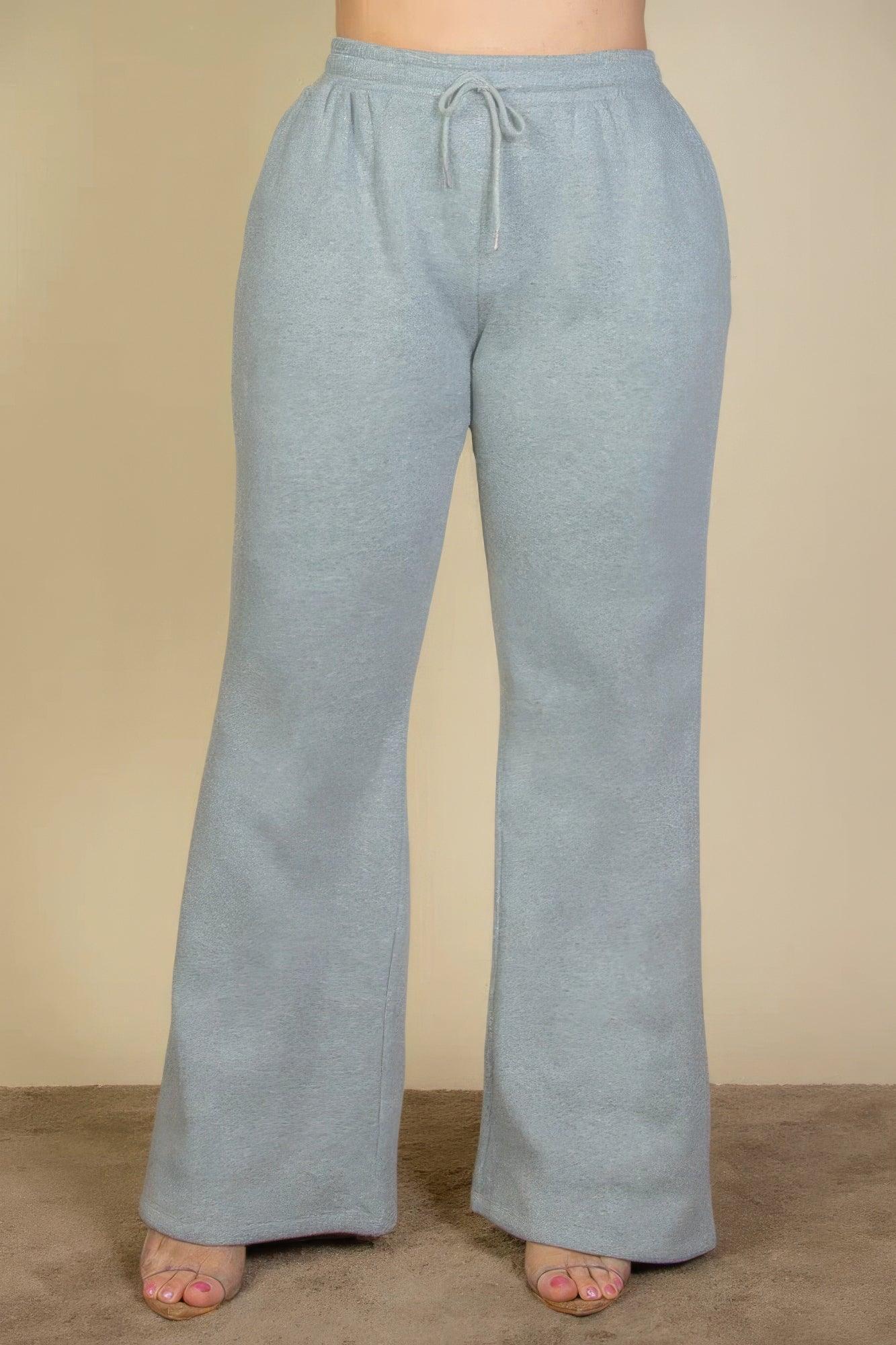 Plus Size Drawstring Waist Slant Pocket Sweatpants | Mixtshop LLC Main image