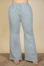 Plus Size Drawstring Waist Slant Pocket Sweatpants | Mixtshop LLC