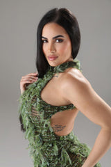 Halter Ruffled Dress | Mixtshop LLC