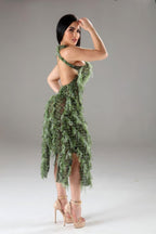 Halter Ruffled Dress | Mixtshop LLC