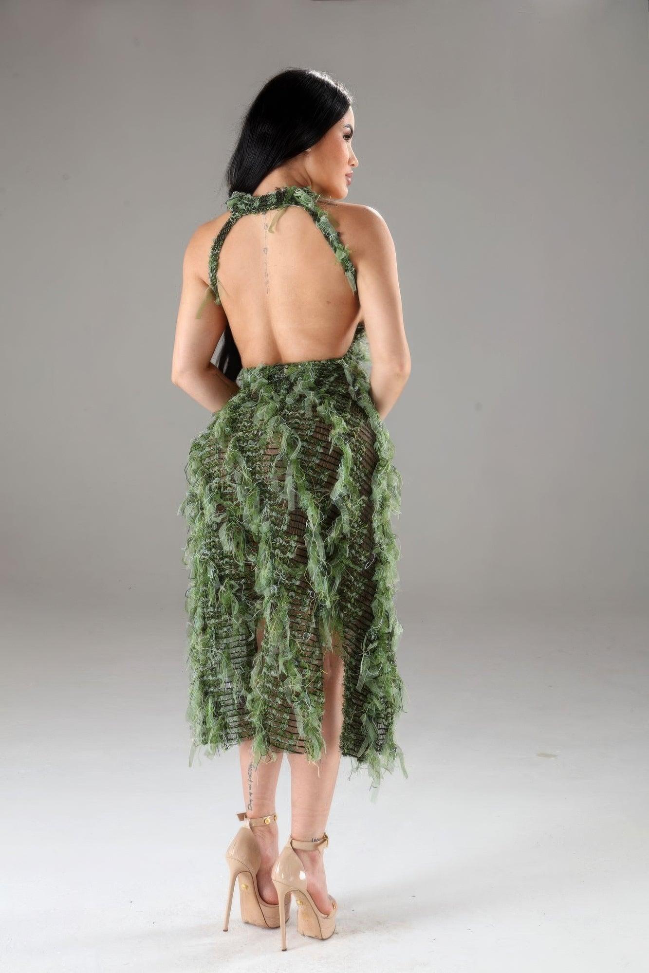 Halter Ruffled Dress | Mixtshop LLC